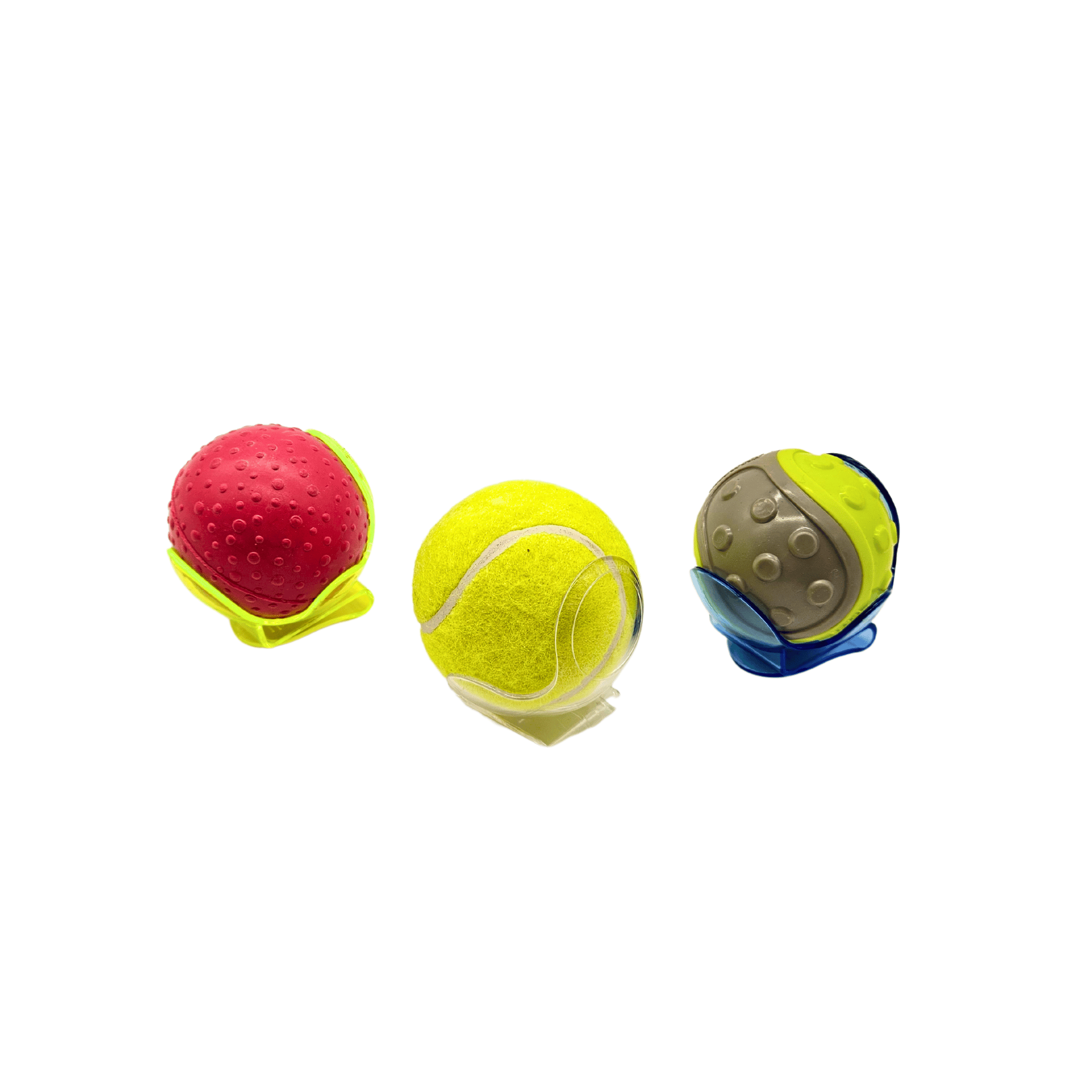 Tennisballhalter diverse Farben mit bunten Bällen